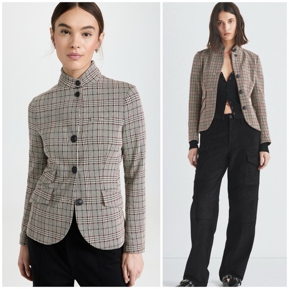rag & bone Jackets & Blazers - RAG & BONE Slade Plaid Italian Cotton Blazer SZ US 4